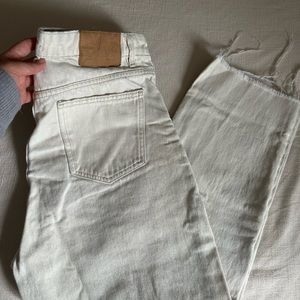 Zara off white wide leg denim